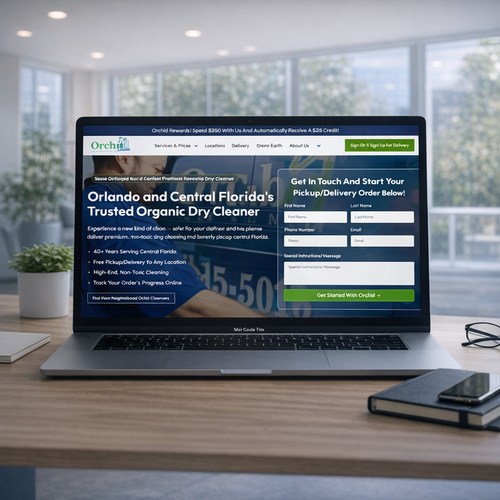 Orchid Cleaners digital marketing website