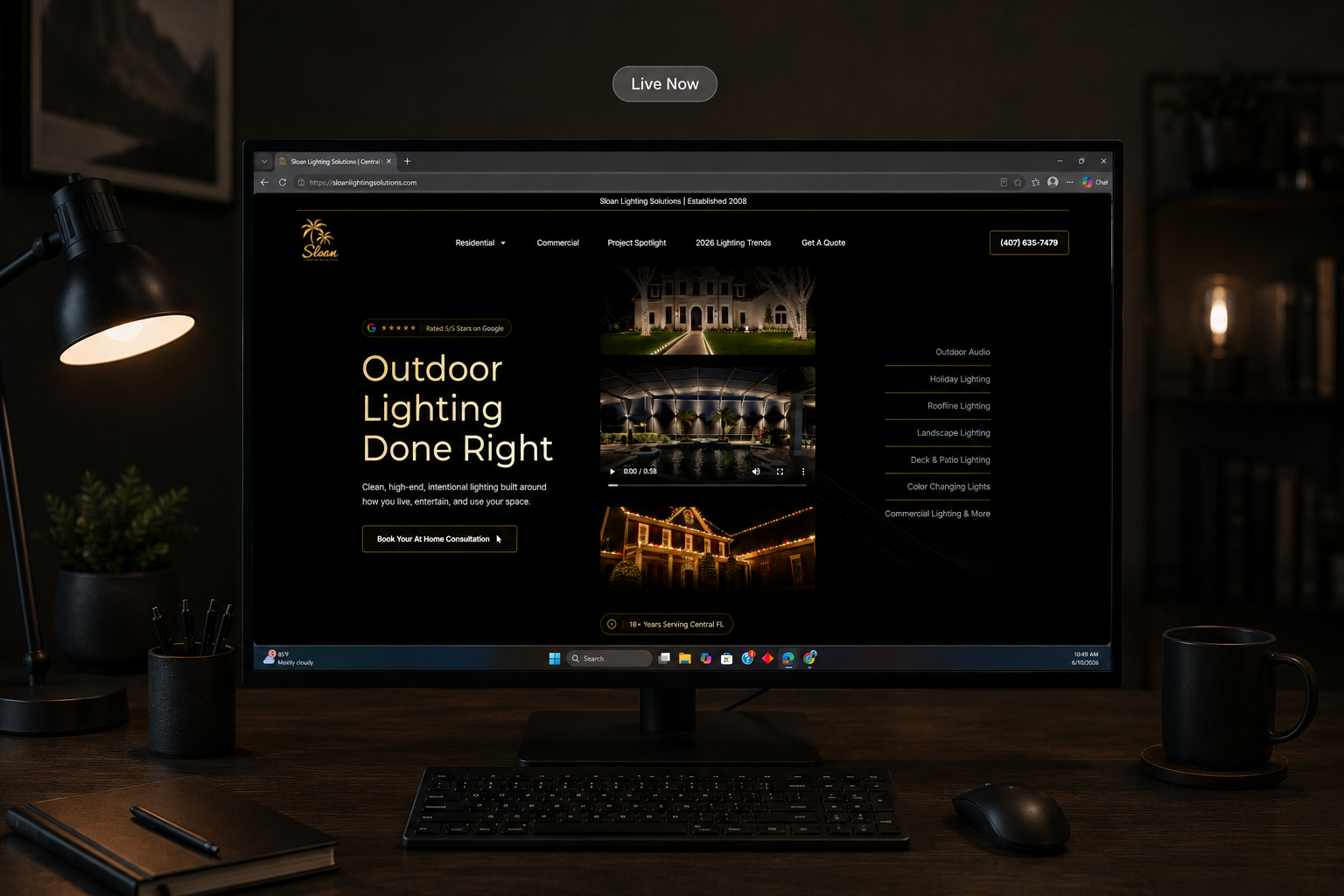 Sloan Lighting Solutions marketing website