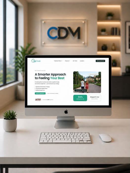 Body Concepts and Wellness website designed by Circadian Marketing
