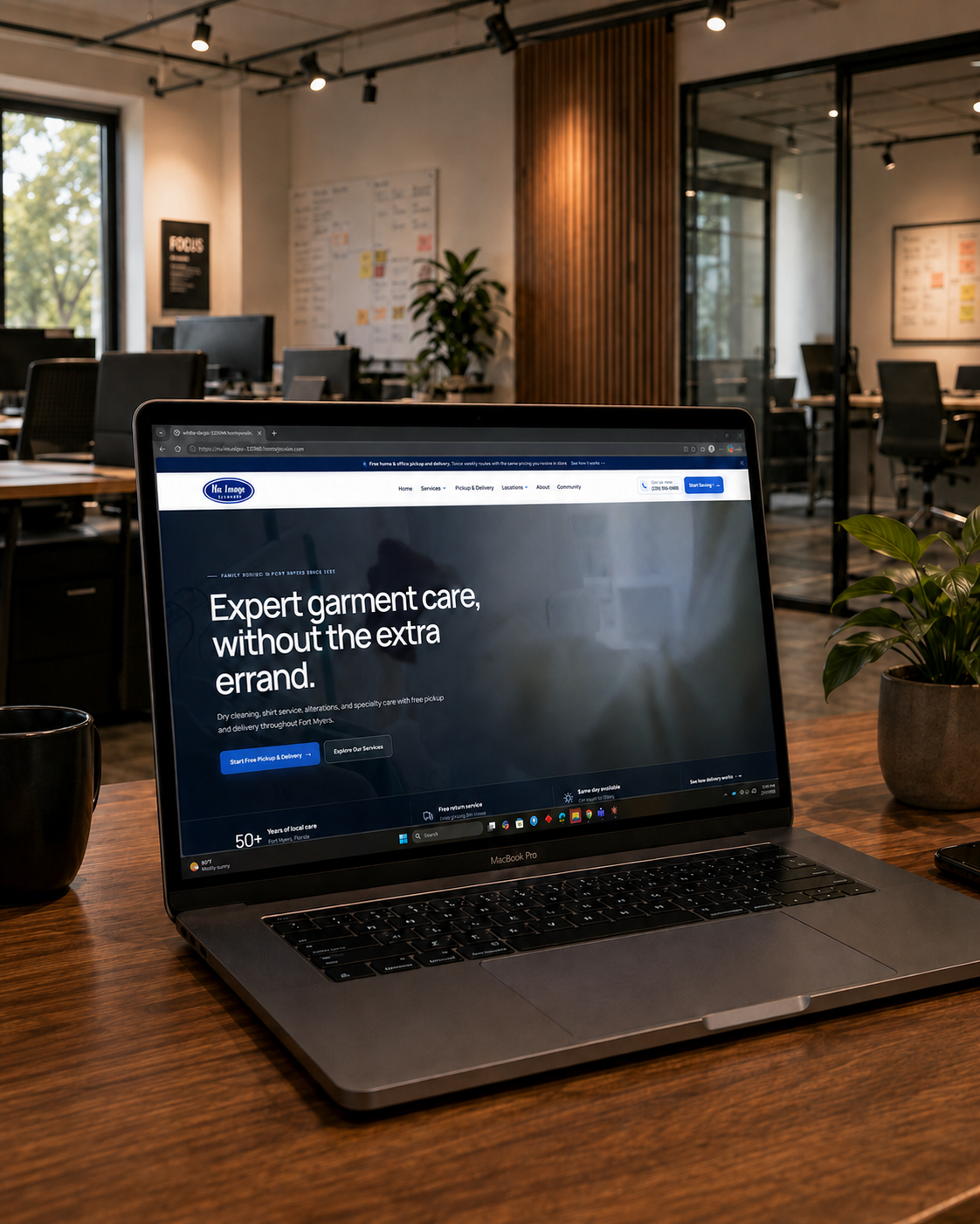 Nu Image Cleaners website designed by Circadian Marketing
